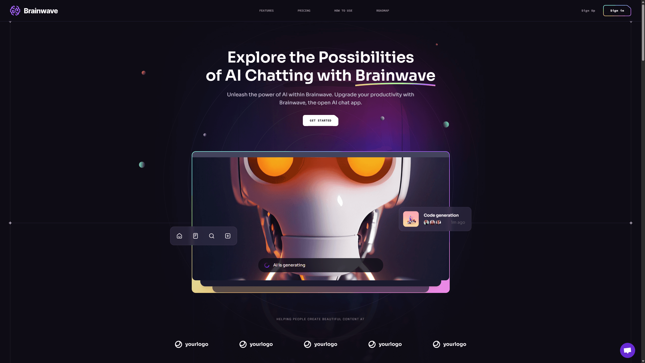 Brainwave landing page