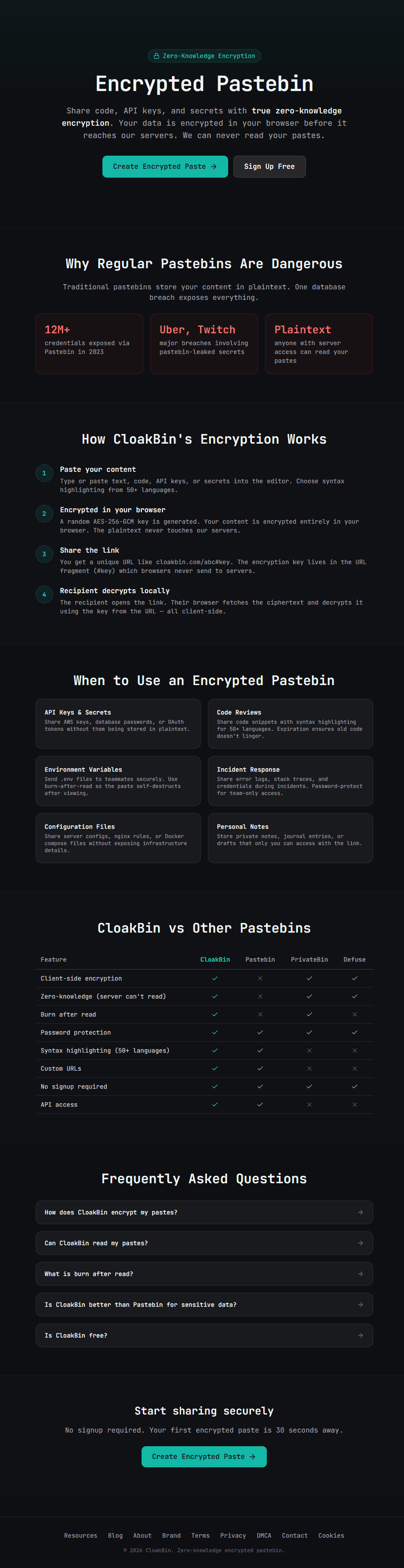 CloakBin product overview