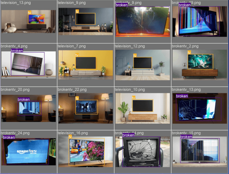 Defect detection on television sets