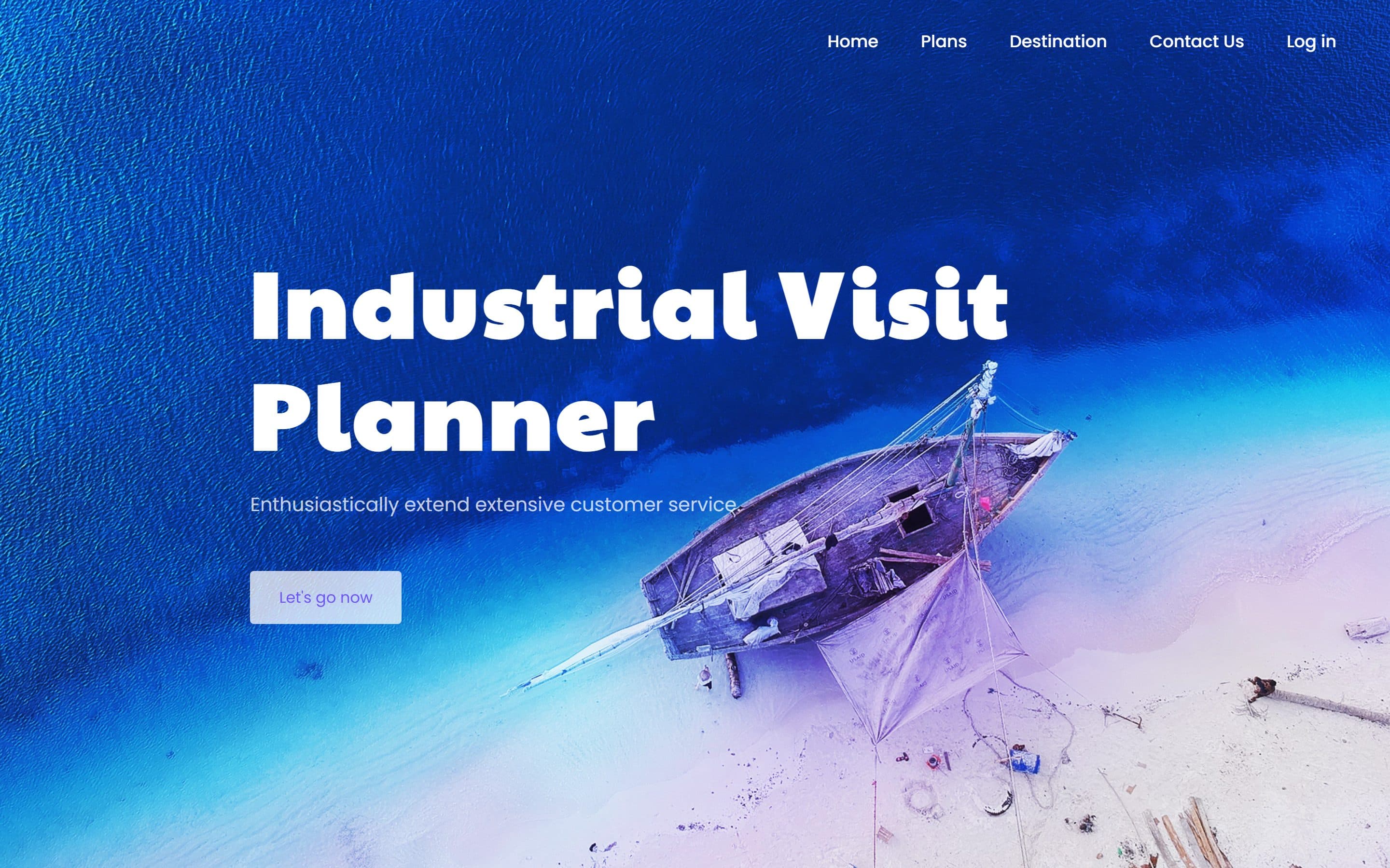 Industrial Visit Planner landing page