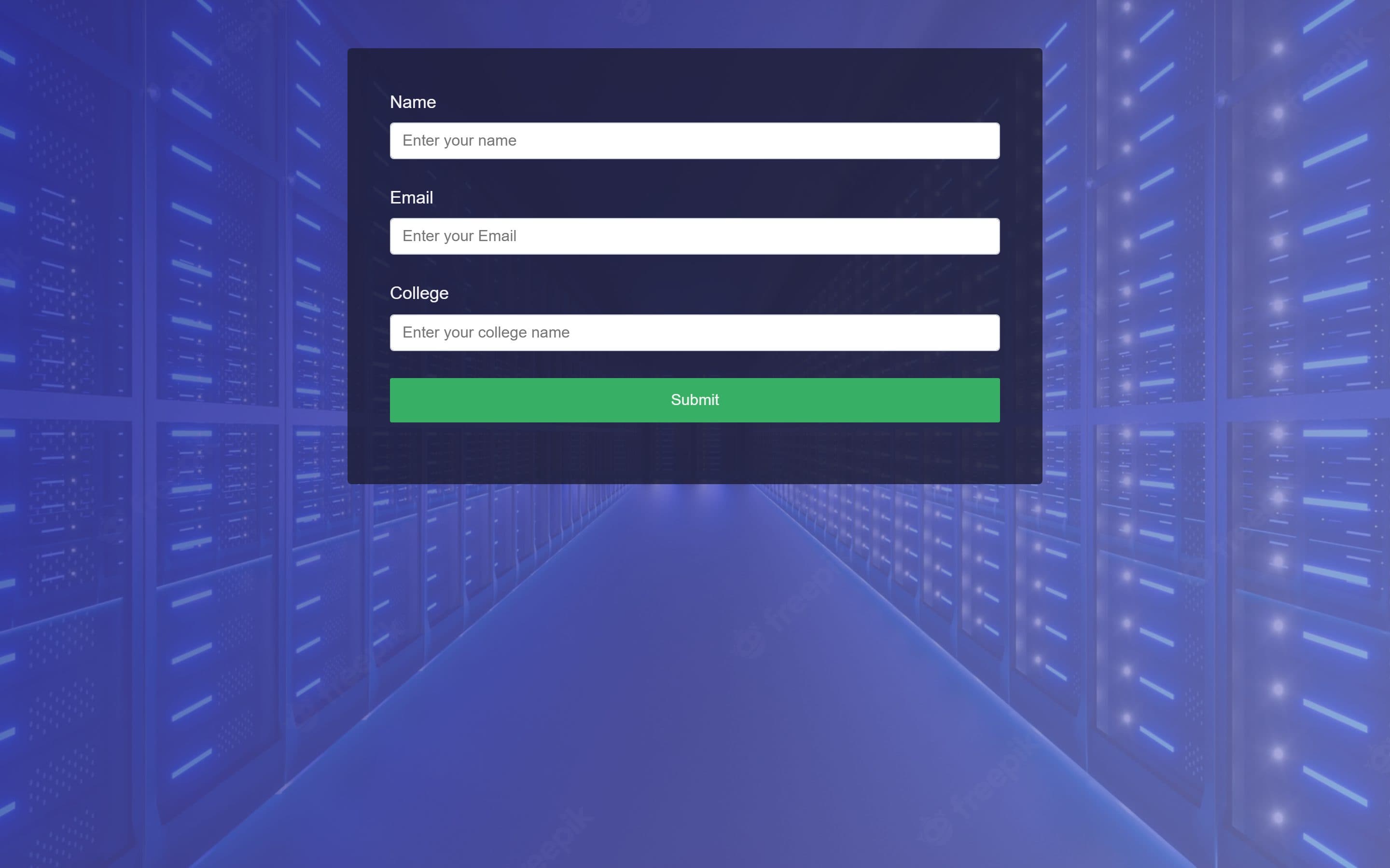 Industrial Visit Planner login page