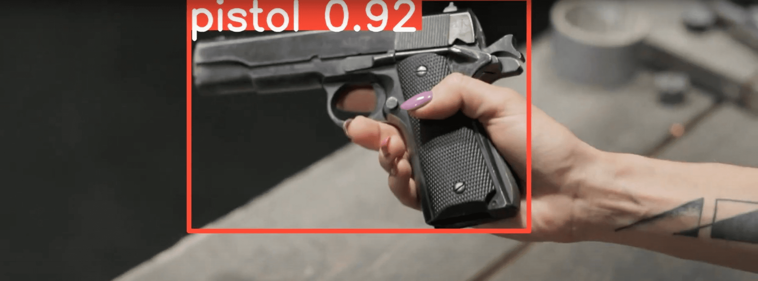 Weapon detection on a live feed